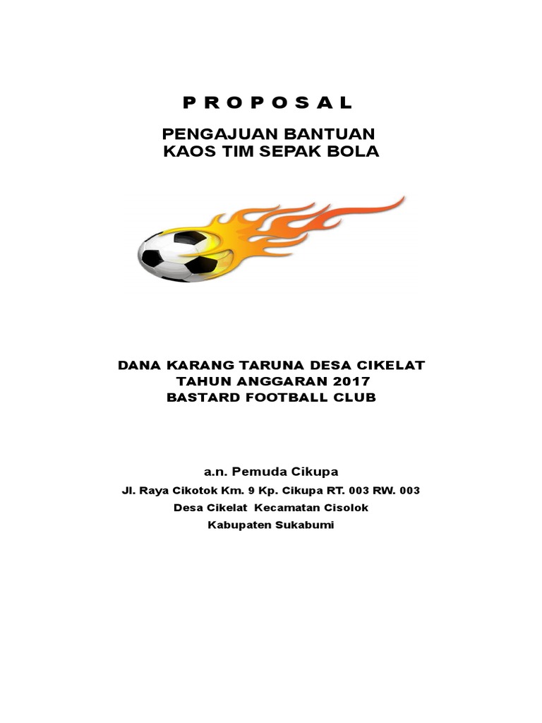 Proposal Permohonan Kaos Tim