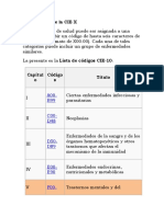 Codificación de La CIE X