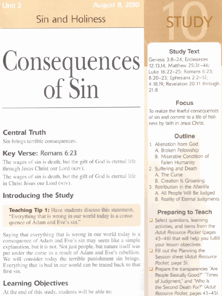 Consequences of Sin After the Fall | PDF | Last Judgment | Hell
