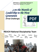 Passing On The Mantle of Leadership To The Next Generation: (Final Challenge)