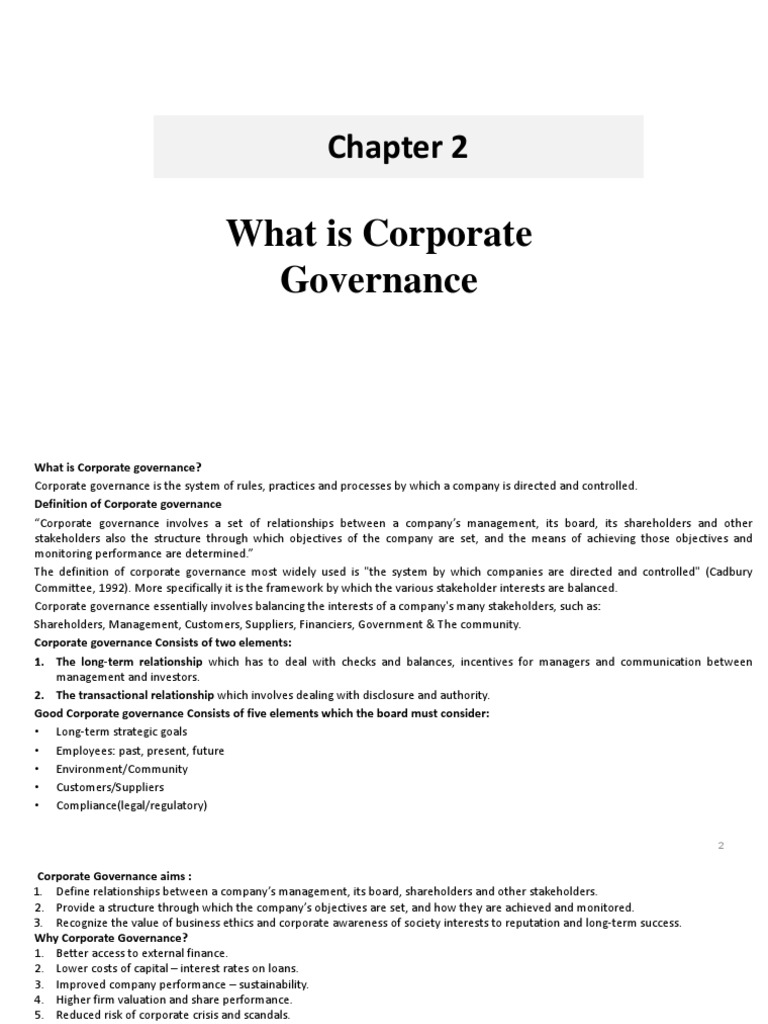 Corporate Governance Explained | PDF | Corporate Governance | Governance