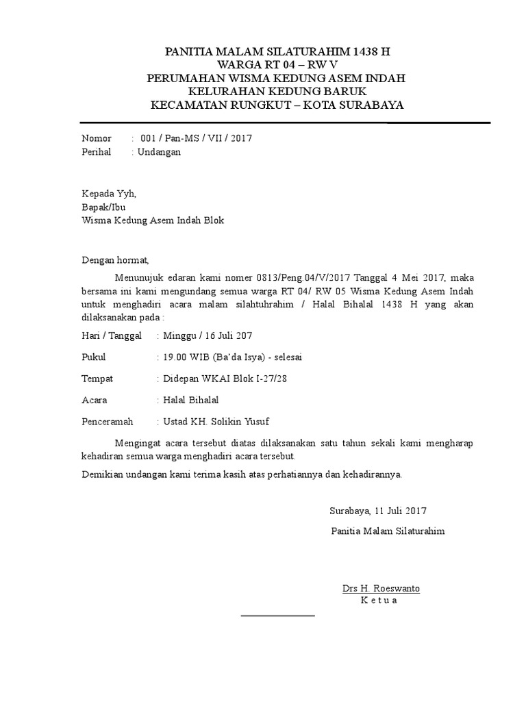 85 Koleksi Contoh Undangan Arisan Pkk Rw Gratis Terbaru