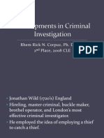 Developments in Criminal Investigation