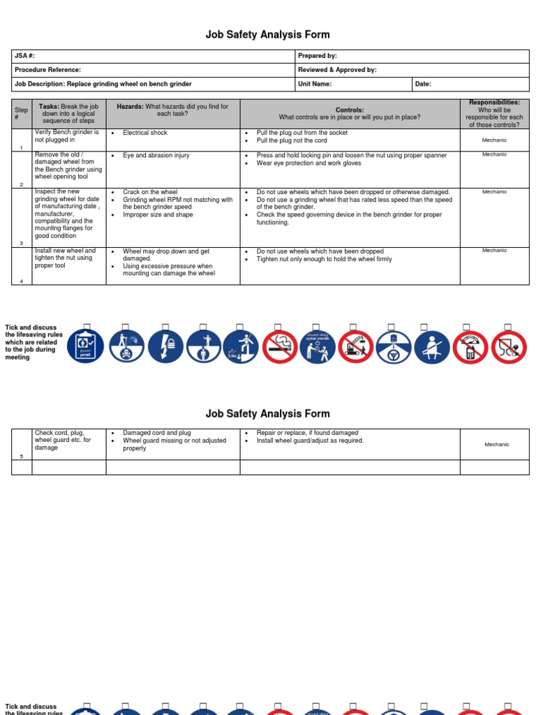 JSA Replace Grinding Wheel From Bench Grinder Grinding (Abrasive