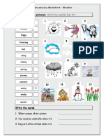 4000 Vocabulary Matching Worksheet Weather