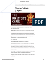 The Director's Chair - Going Again