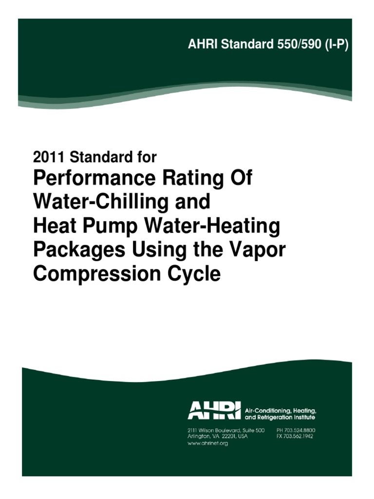 AHRI Standard 550-590 (I-P)-2011.pdf | Heat Exchanger | Air Conditioning