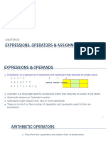 Lecture - 03-Expressions, Operators & Assignments