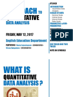 Approaches To Quantitative Data Analysis