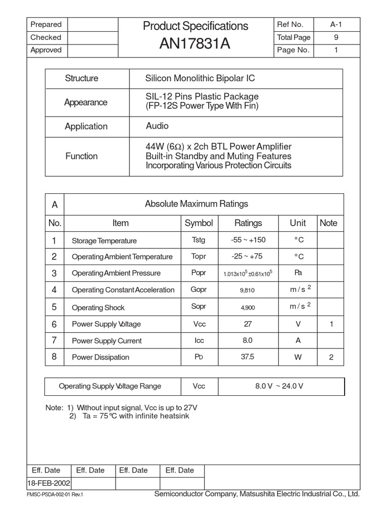 Product Specifications Fmsc Psda 002 01 Rev 1 Power Supply Electrical Engineering