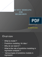 Predictive Modeling FOR Regression: Presented by