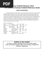 Fantasy Football Almanac 2010 Extract