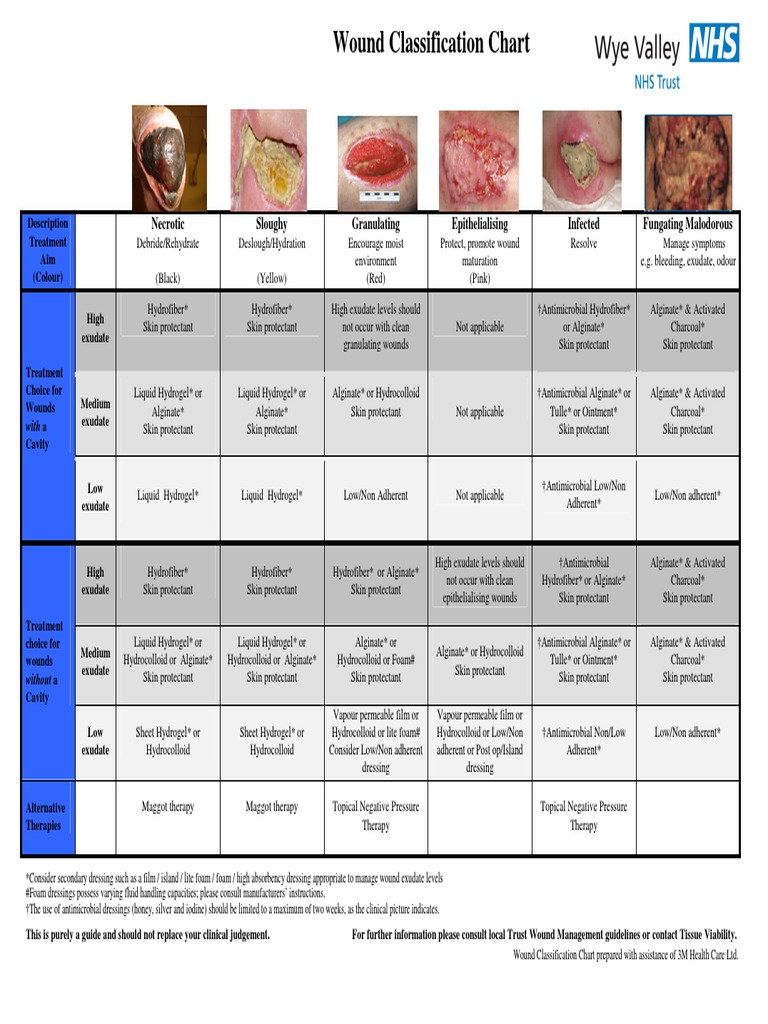 Wound Classification Chart 141 Wound Topical Medication Free 30
