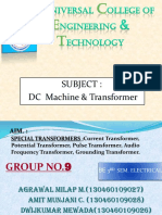 Subject: DC Machine & Transformer