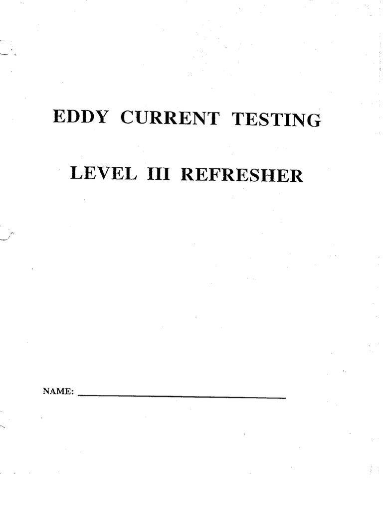 ASNT Eddy Current Level III PDF