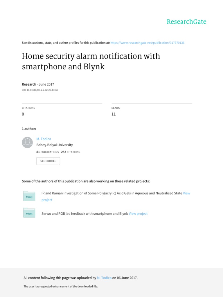 Blynk Notifications for Home Security | PDF | Security Alarm ...