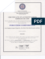 Porex LTO Accreditation DEALER Until DEC 29 2016