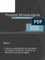 Procesos Mineralurgicos Calculos de Chancadoras