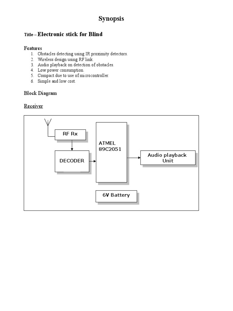 Electronic Stick for the Blind Design | PDF | Microcontroller | Flash ...