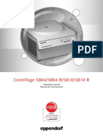 Centrifuge 5804/5804 R/5810/5810 R: Operating Manual Manual de Instrucciones