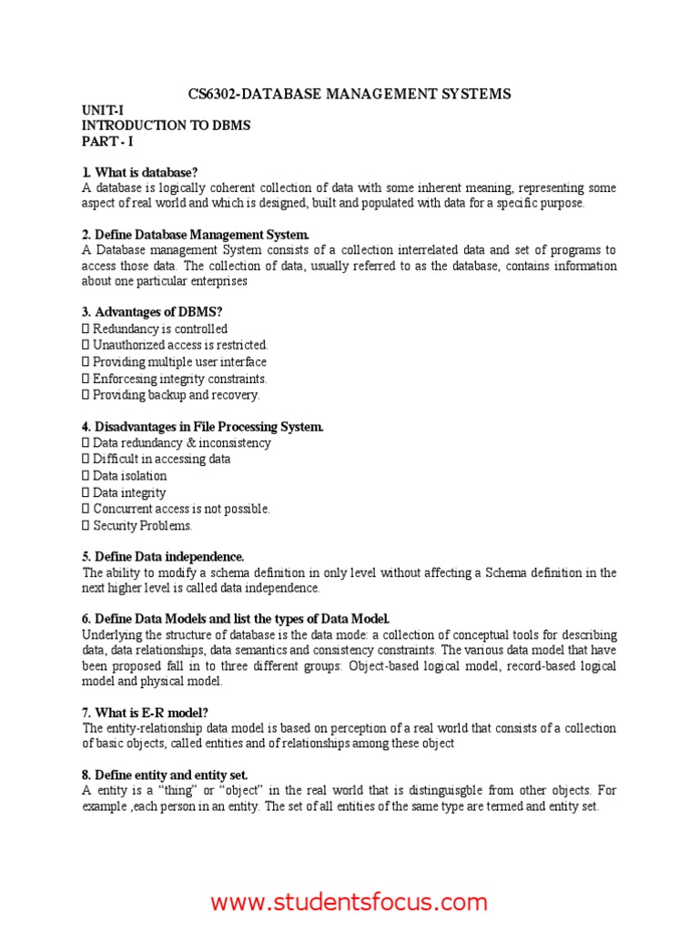 Introduction to Database Management Systems | PDF | Conceptual Model ...