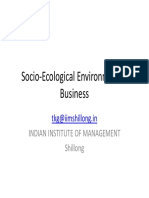 Socio Ecological Environment & Business: Indian Institute of Management Shillong