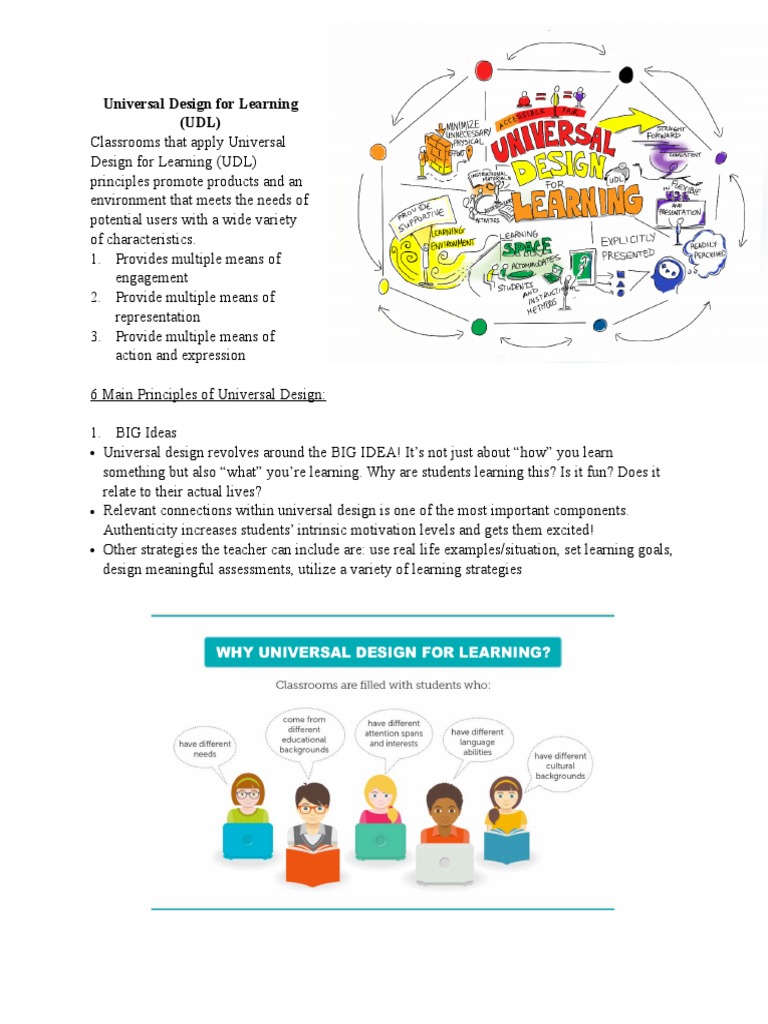 Universal Design For Learning (UDL) | PDF | Action (Philosophy ...