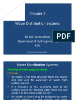 Water Distribution Systems: Dr. MB. Samarakoon Department of Civil Engineering KDU