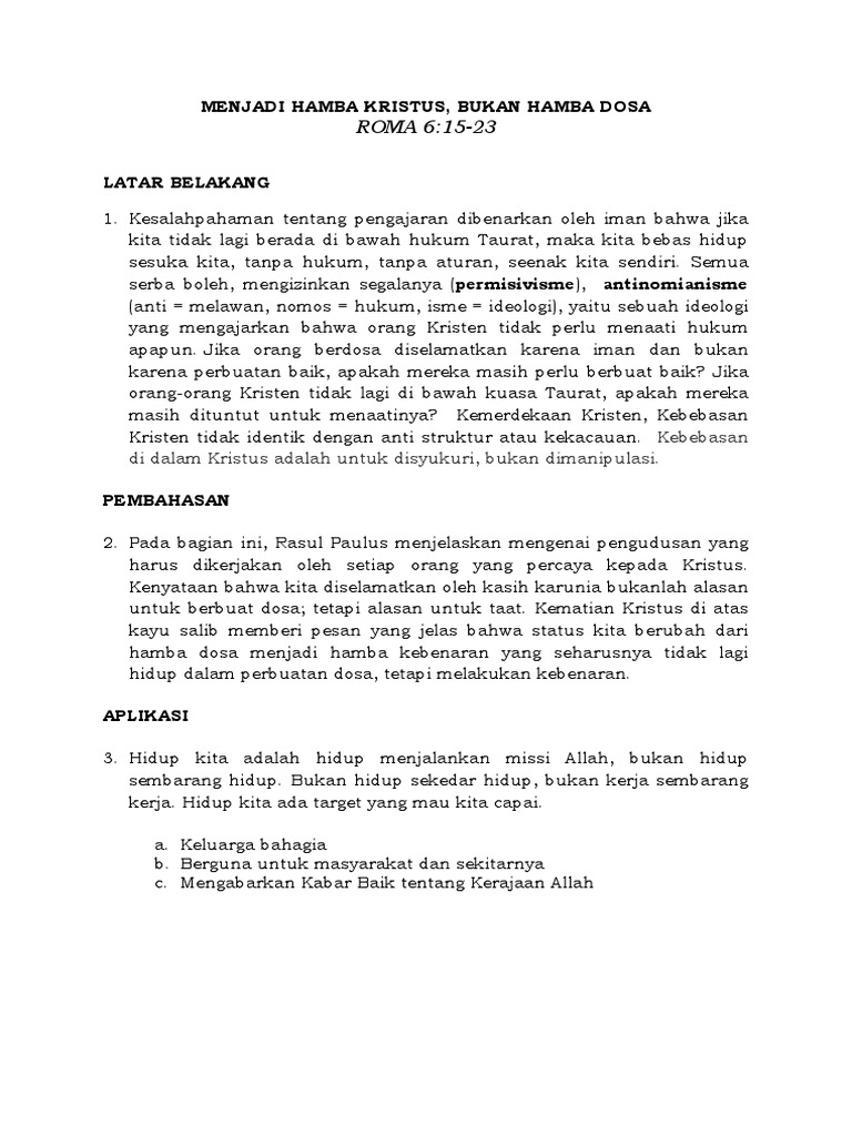 Menjadi Hamba Kristus