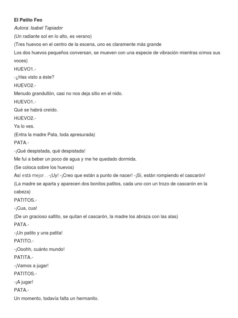 El Patito Feo El patito feo Ocio
