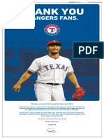 Yu Darvish Thanks Fans in Ad