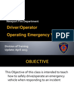 Driver/Operator Operating Emergency Vehicles: Newport Fire Department