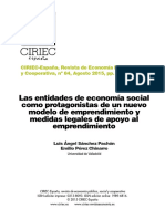 CIRIEC_8402_Pachon_Chinarro Las Entidades de Economía Social Como Protagonistas de Un Nuevo Modelo de Emprendimiento y Medidas