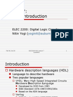 VHDL - Introduction: ELEC 2200: Digital Logic Circuits Nitin Yogi