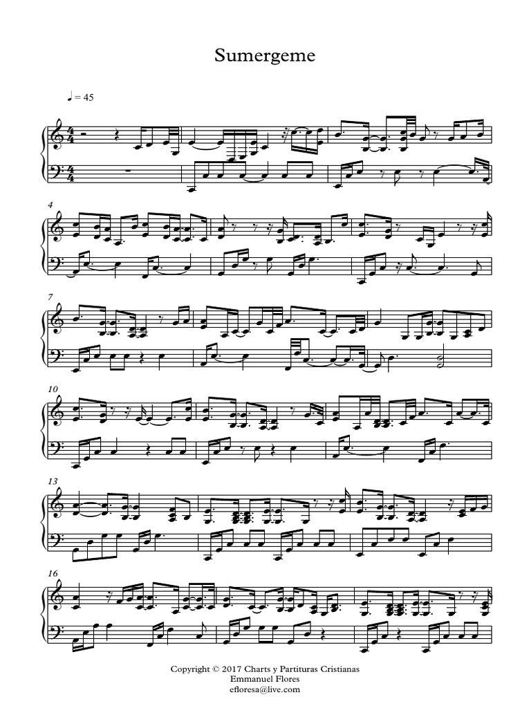 Sumergeme - Jesús Adrian Romero (Piano)