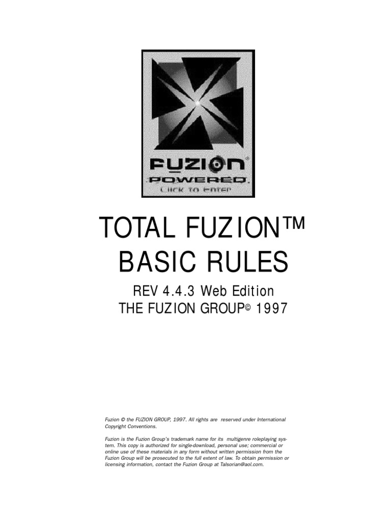 Fuzion Core Rules PDF | PDF