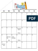 august 2017 school calendar
