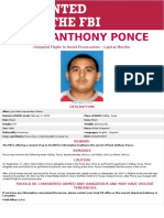 Ponce Wanted Poster English