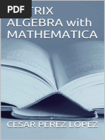 MATRIX ALGEBRA With MATHEMATICA PDF