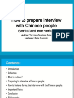 How To Prepare Interview With Chinese People: (Verbal and Non-Verbal)