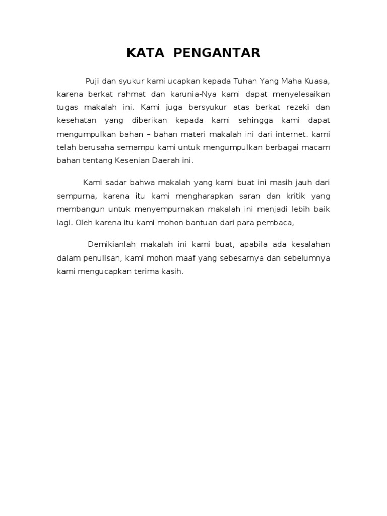 Kata Pengantar Dan Daftar Isi