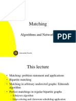 Matching: Algorithms and Networks