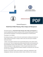 Model Based Public Policy PhD