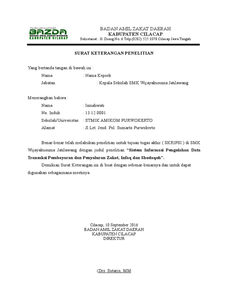 Surat Pernyataan 1