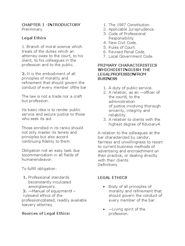 CHAPTER 1 Agpalo Legal Download Free PDF Practice Of Law Bar