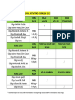 Jadual Aktiviti Kokurikulum 2013