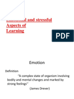 Emotional and Stressful Aspect of Learning