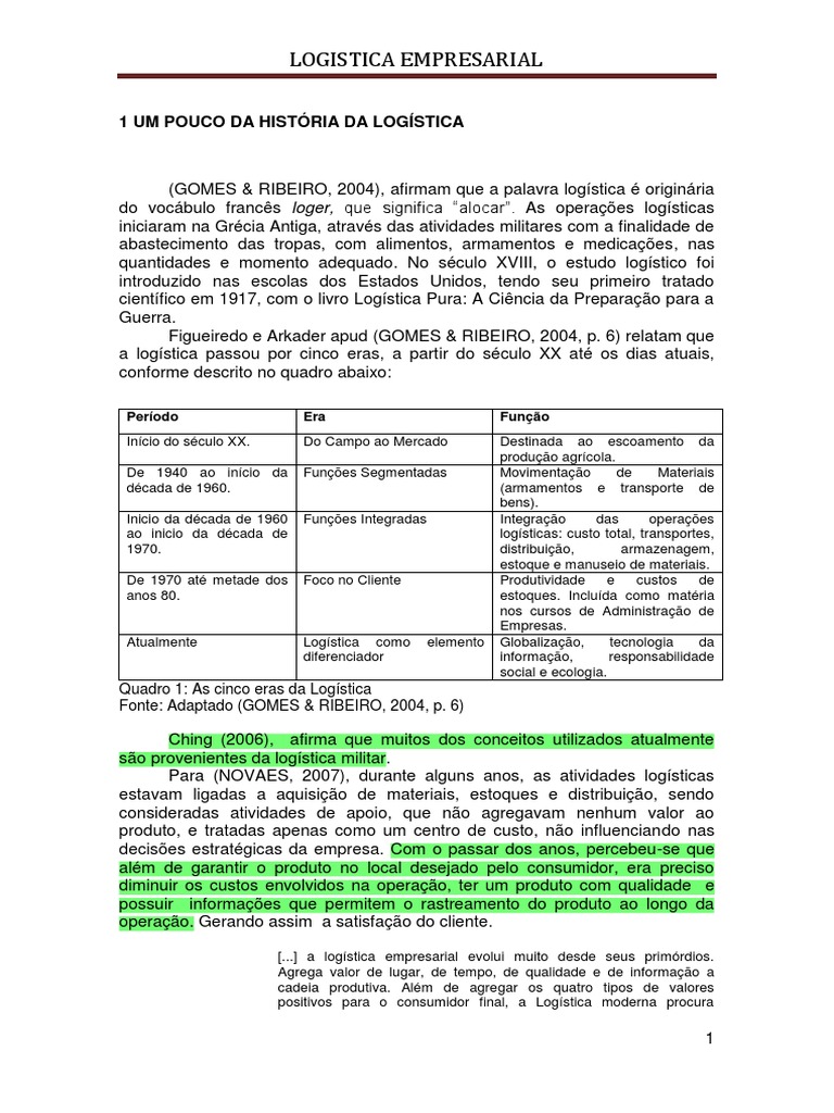 BOWERSOX, Donald J. CLOSS, David J. Logística Empresarial | PDF ...