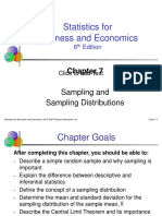 Statistics For Business and Economics: Sampling and Sampling Distributions