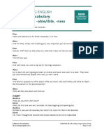 6 Minute Vocabulary Suffixes - Ee, - Able/ible, - Ness: BBC Learning English